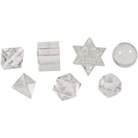 Harmonize Don Espiritual curación de Cristal sólidos platónica Piedra del Cuarzo 7 Piezas geometría Sagrada de Reiki